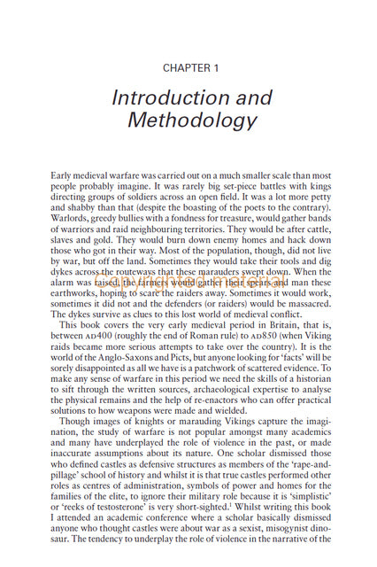 Warfare&amp;#44; Raiding and Defence in Early Medieval Britain