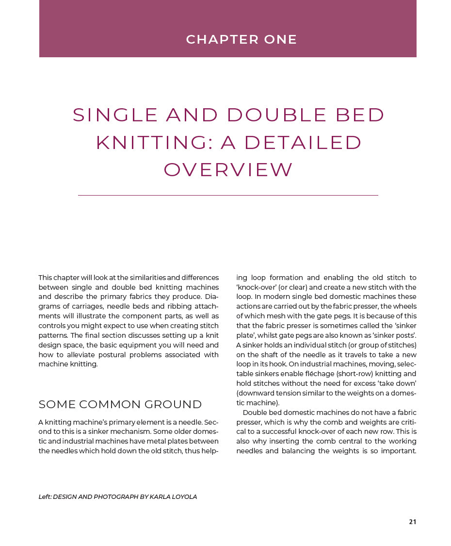 Single and Double Bed Machine Knitting