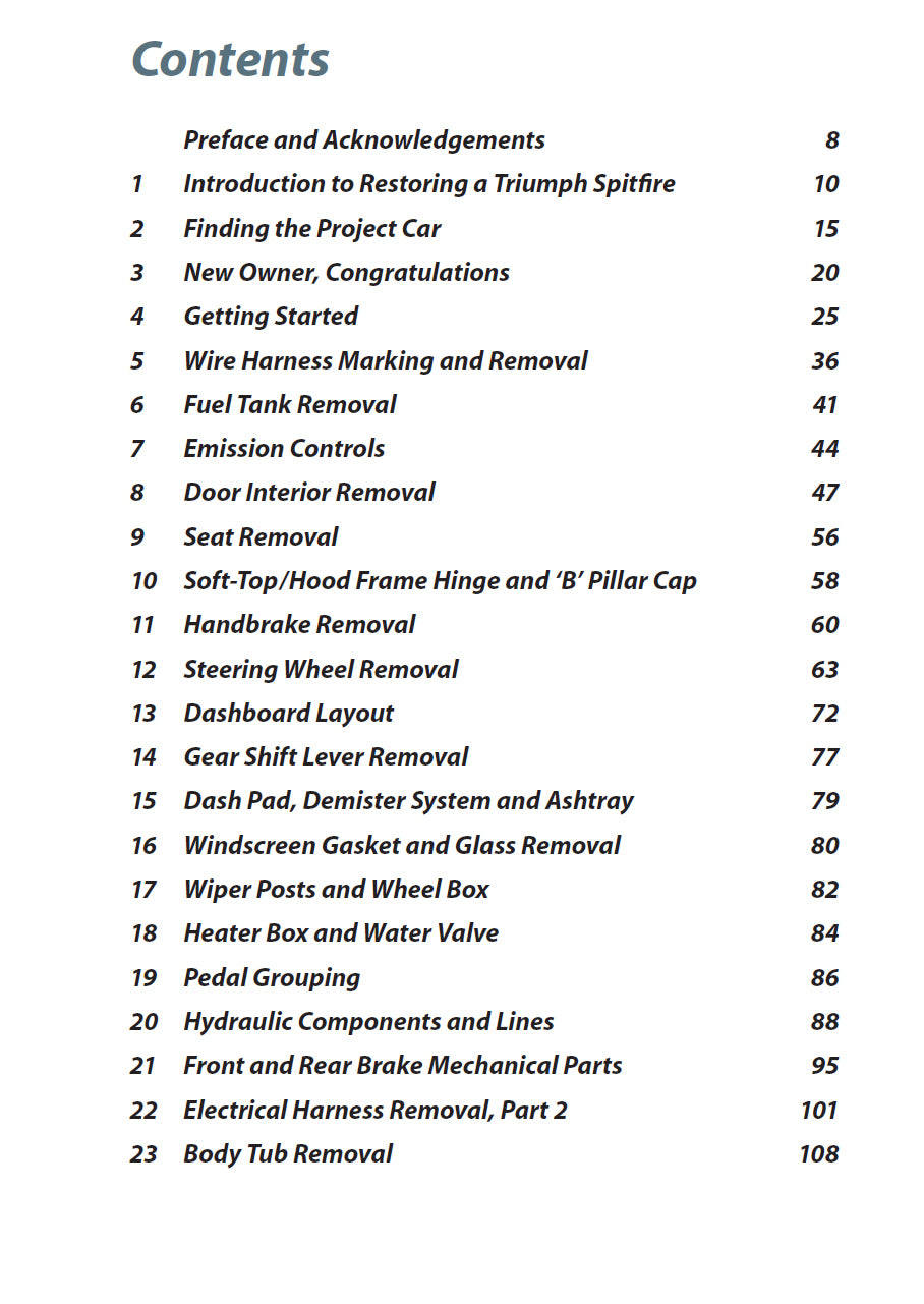 Triumph Spitfire Restoration Manual