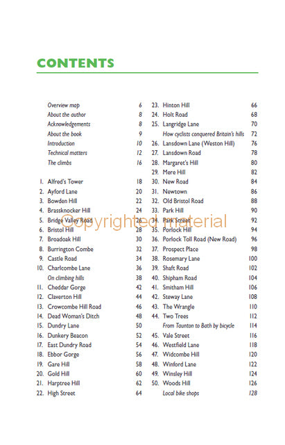 50 Classic Cycle Climbs: The Bristol-Bath Region