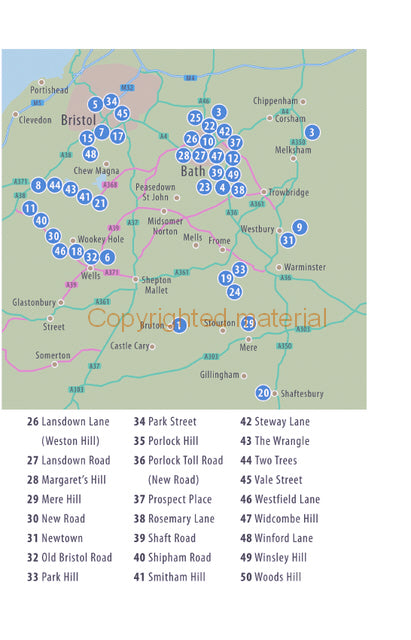 50 Classic Cycle Climbs: The Bristol-Bath Region