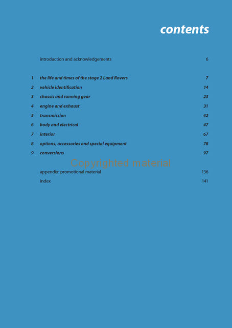 Land Rover One Ten and Ninety Specification Guide