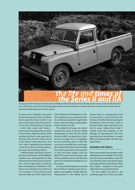 Land Rover Series II and IIA Specification Guide