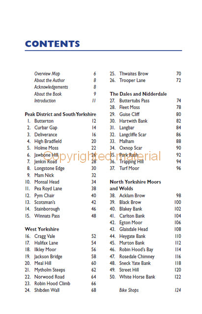 50 Classic Cycle Climbs: Yorkshire &amp; Peak District