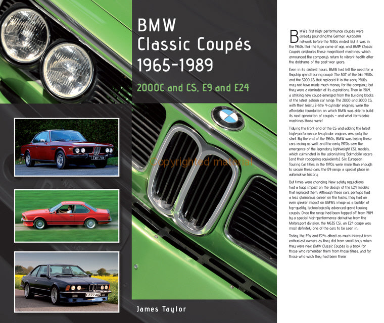 BMW Classic Coupes&amp;#44; 1965-1989