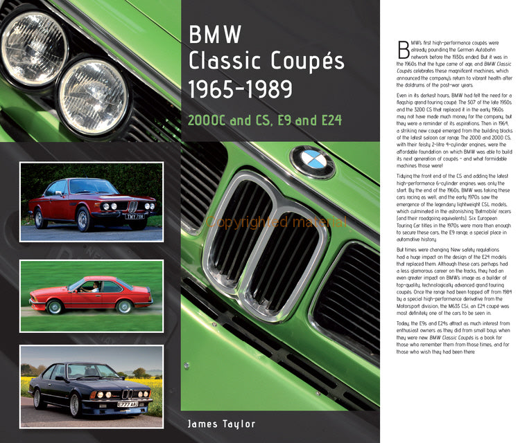 BMW Classic Coupes&#44; 1965-1989
