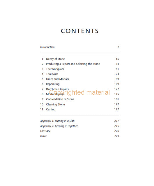 The Stone Restoration Handbook