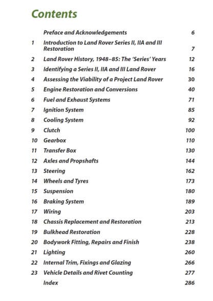 Land Rover Series II,IIA and III Restoration Manual