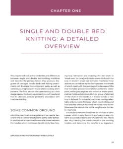 Single and Double Bed Machine Knitting Single and Double Bed Machine Knitting