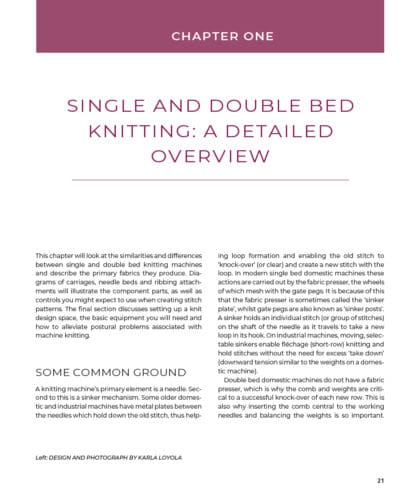 Single and Double Bed Machine Knitting