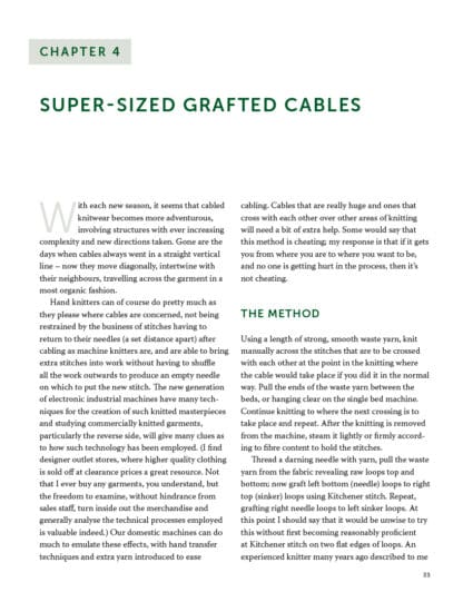 Machine Knitting Techniques: Cables