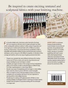 Machine Knitting Techniques: Texture and 3D Effects Machine Knitting Techniques: Texture and 3D Effects