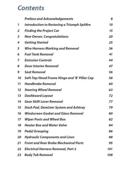 Triumph Spitfire Restoration Manual