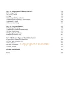 Maintaining and Repairing Mechanical Watches Maintaining and Repairing Mechanical Watches