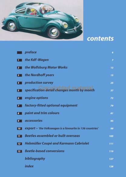 VW Beetle Specification Guide 1949-1967