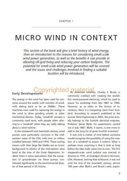 Small-Scale Wind Power Generation