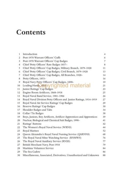 Volume II: Insignia of Royal Naval Ratings, WRNS, Royal Marines, QARNNS and Auxiliaries Rank and Rate