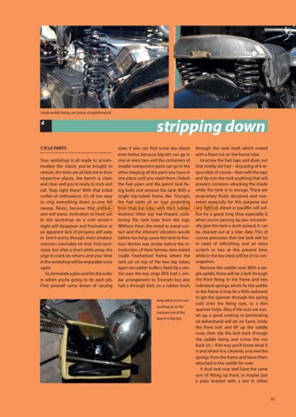 Classic Motorcycle Restoration and Maintenance