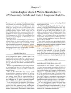 Clockmaking in England and Wales in the Twentieth Century Clockmaking in England and Wales in the Twentieth Century