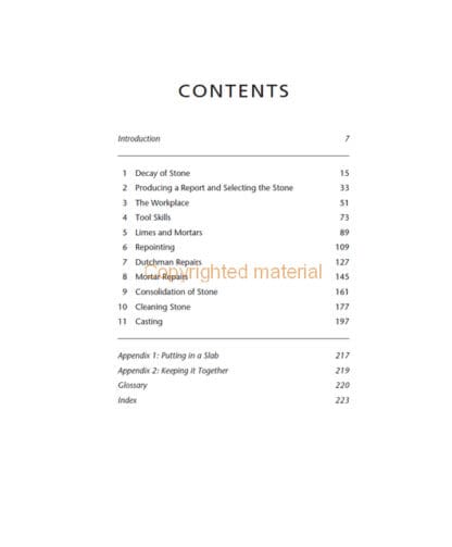 The Stone Restoration Handbook