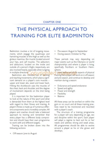 High Performance Badminton