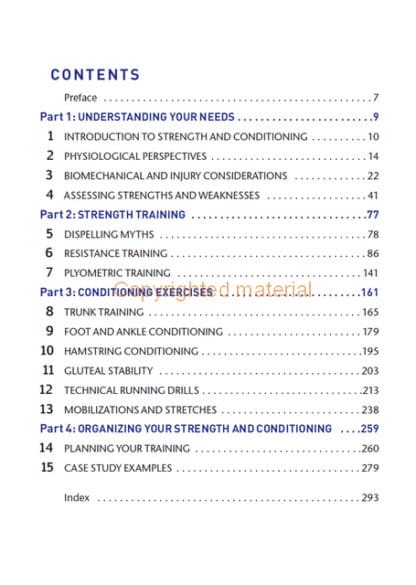 Strength and Conditioning for Endurance Running