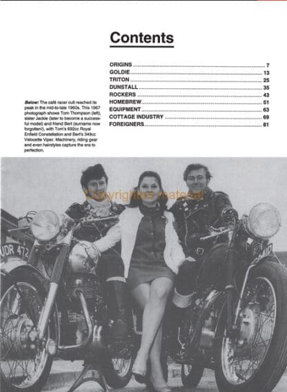 Café Racers of 50s and 60s
